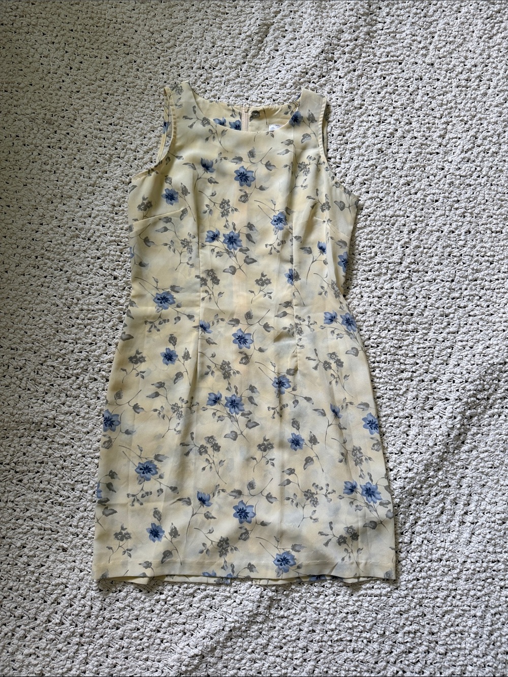 🌼 Vintage Yellow Floral Minidress 🌼